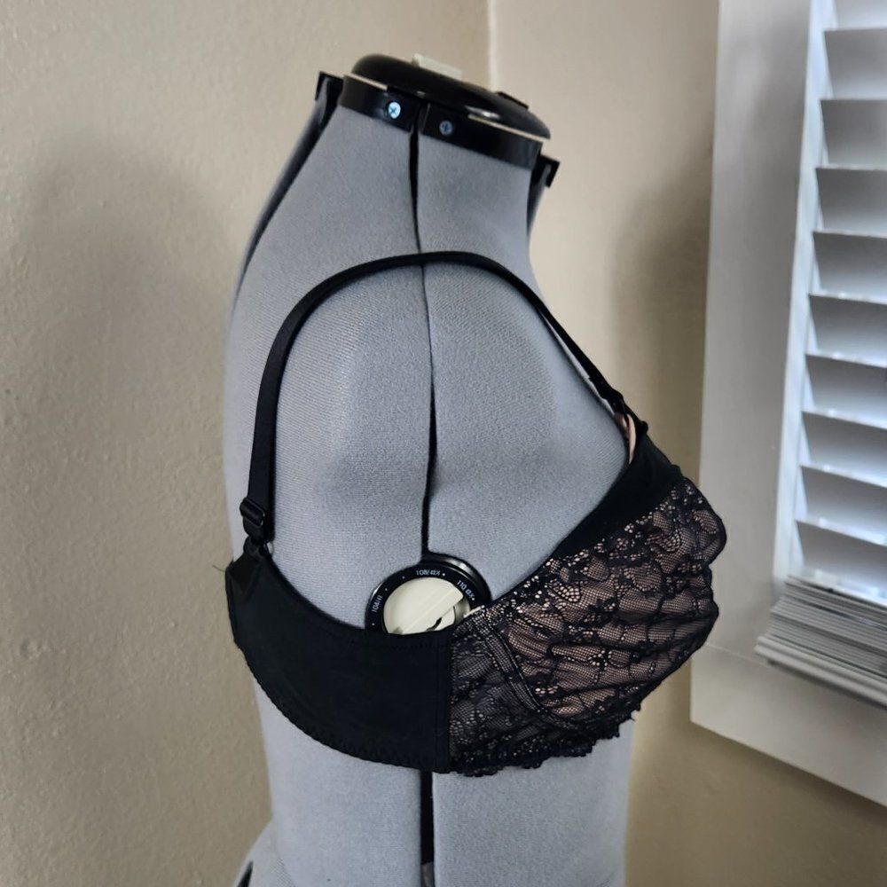 Paramour Nursing Bra Size 42DD Sexy Nursing Bra Black Pink - Picture 6 of 16